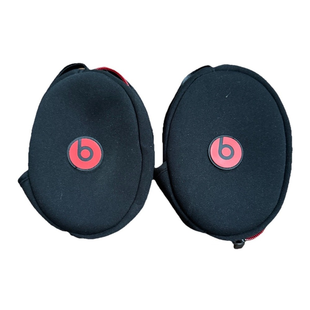 2* Beats By Dr Dre Headphones Zip Carrying Soft Bag Pouch Zipper Case Only